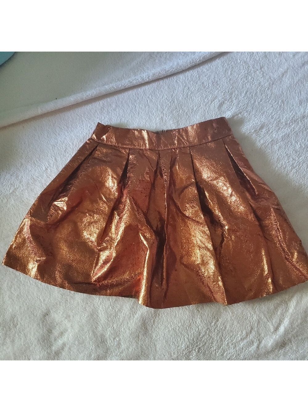 Gold Metallic Mini Skirt